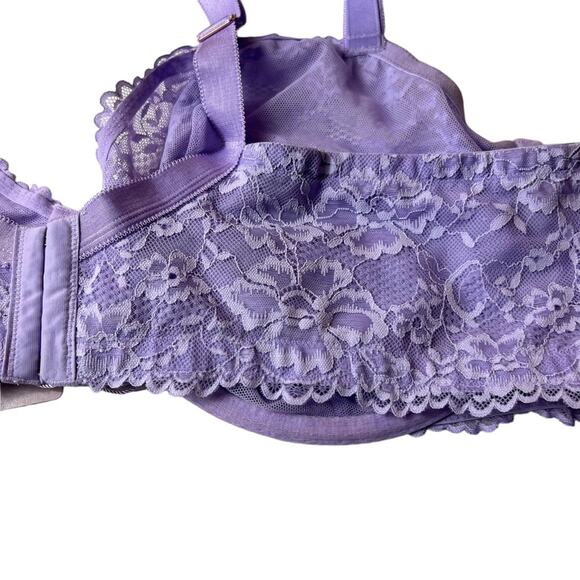 Savage X Fenty Lavender Floral Lace Unlined Bra Size 46 DDD - Picture 8 of 12